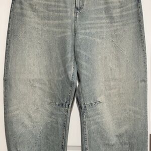 Zara Women's Light Blue Barrel Jeans